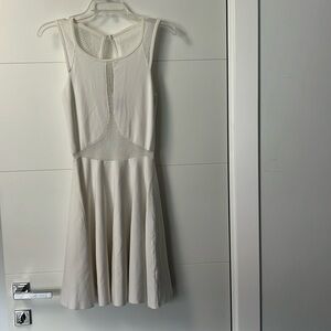 Marciano white waist cinched dress